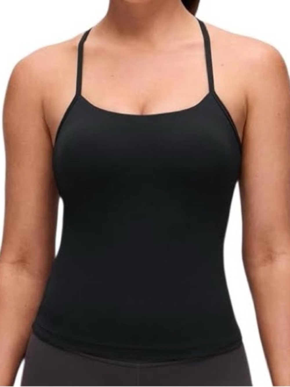 Kyodan Black Cropped Racerback Camisole